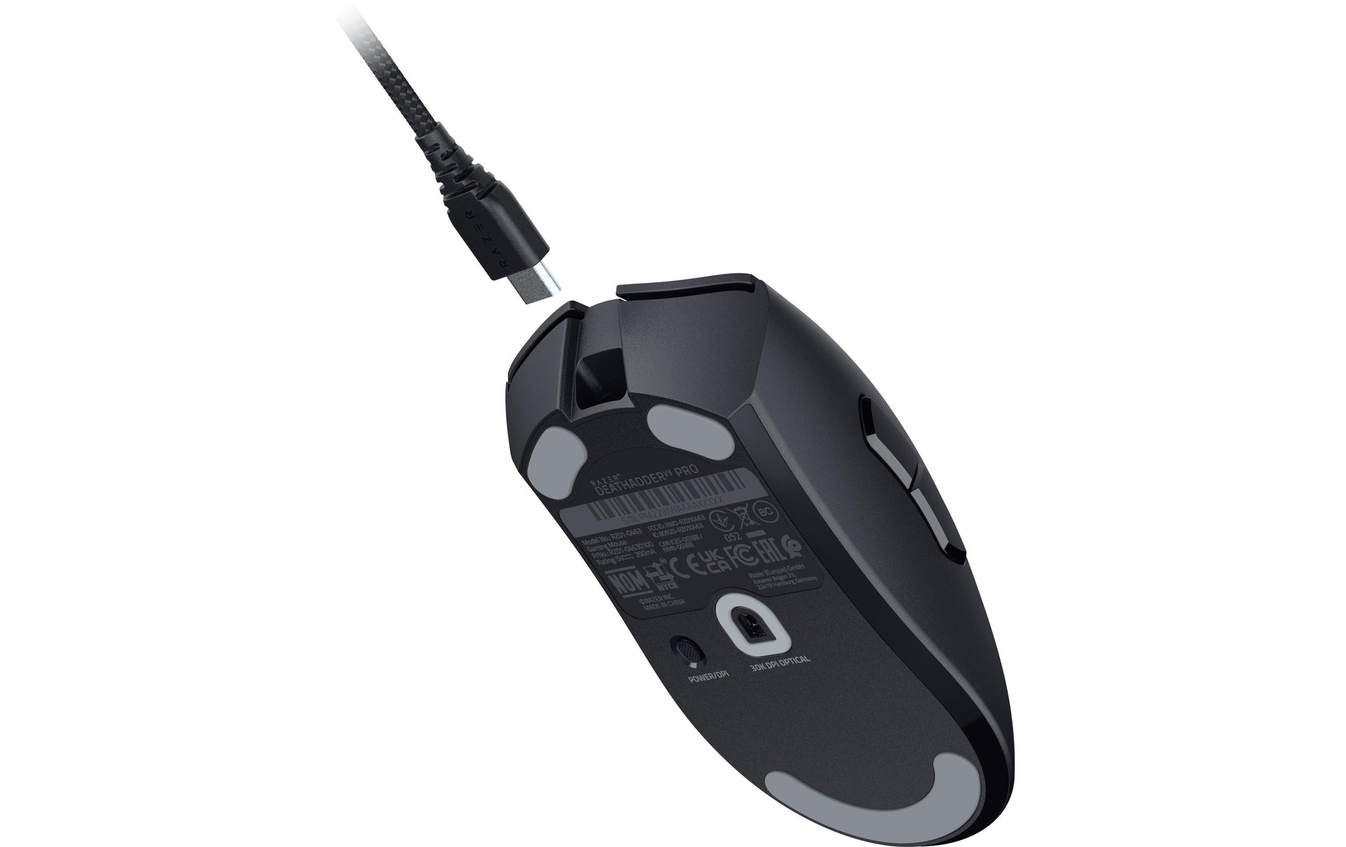 Razer DeathAdder V3 Pro – Gaming-Maus – Kabellos (2,4 GHz), 30000 DPI, Rechts, Schwarz