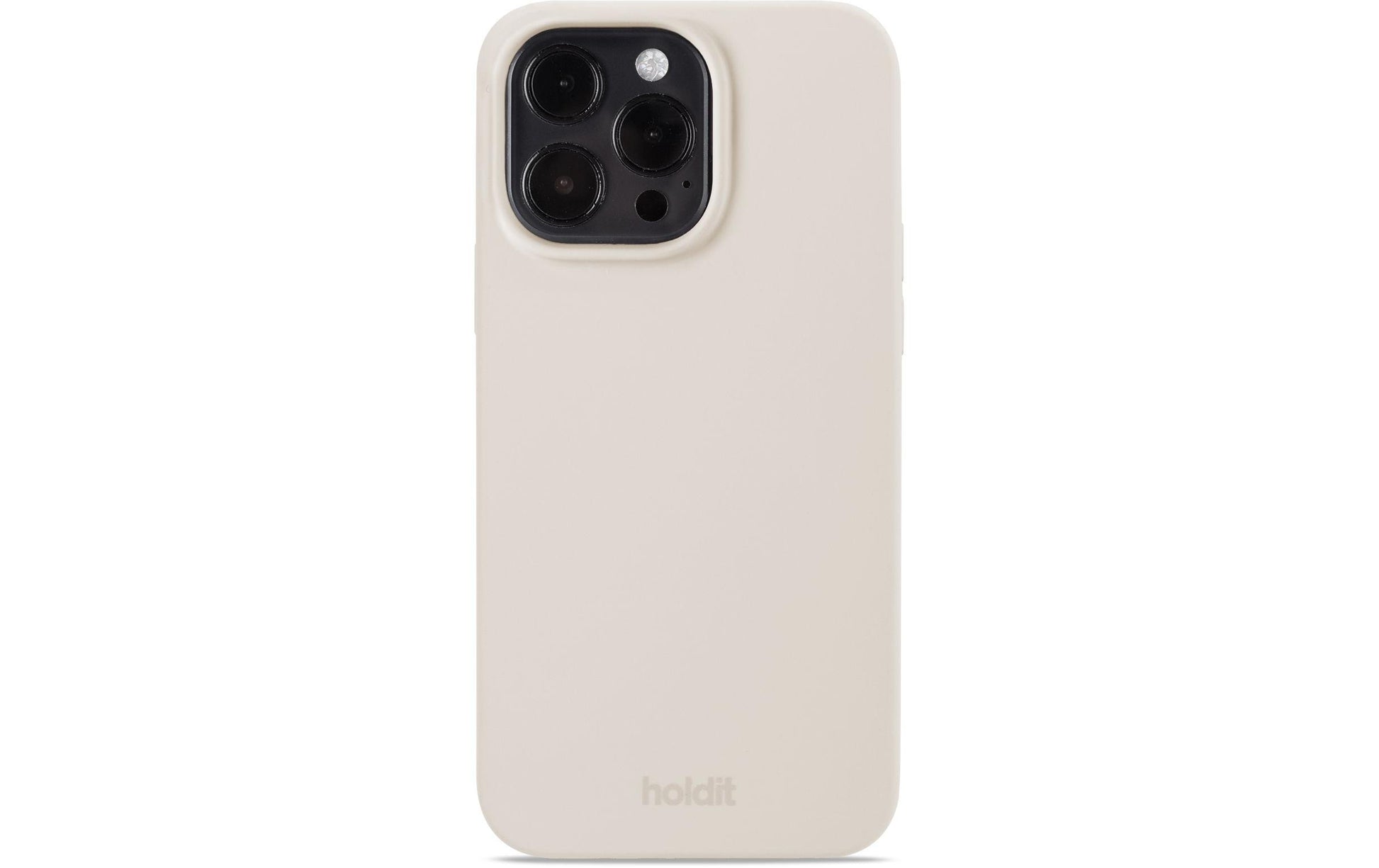 HoldIt Backcover – für Apple iPhone 14 Pro Max – beige – Silikon, stossdämpfend
