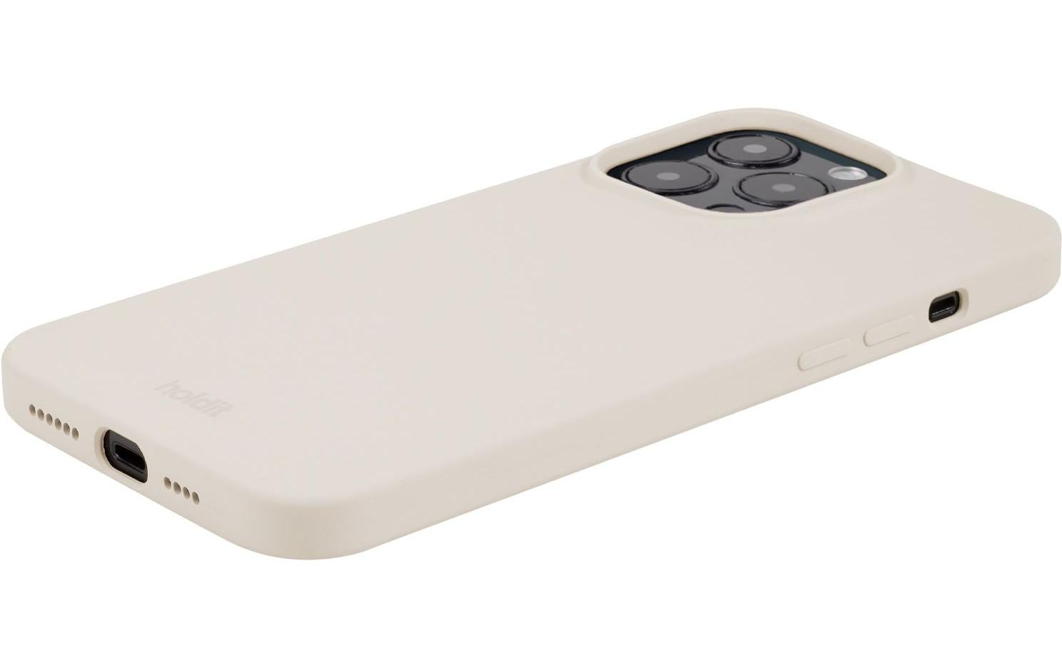HoldIt Backcover – für Apple iPhone 14 Pro Max – beige – Silikon, stossdämpfend