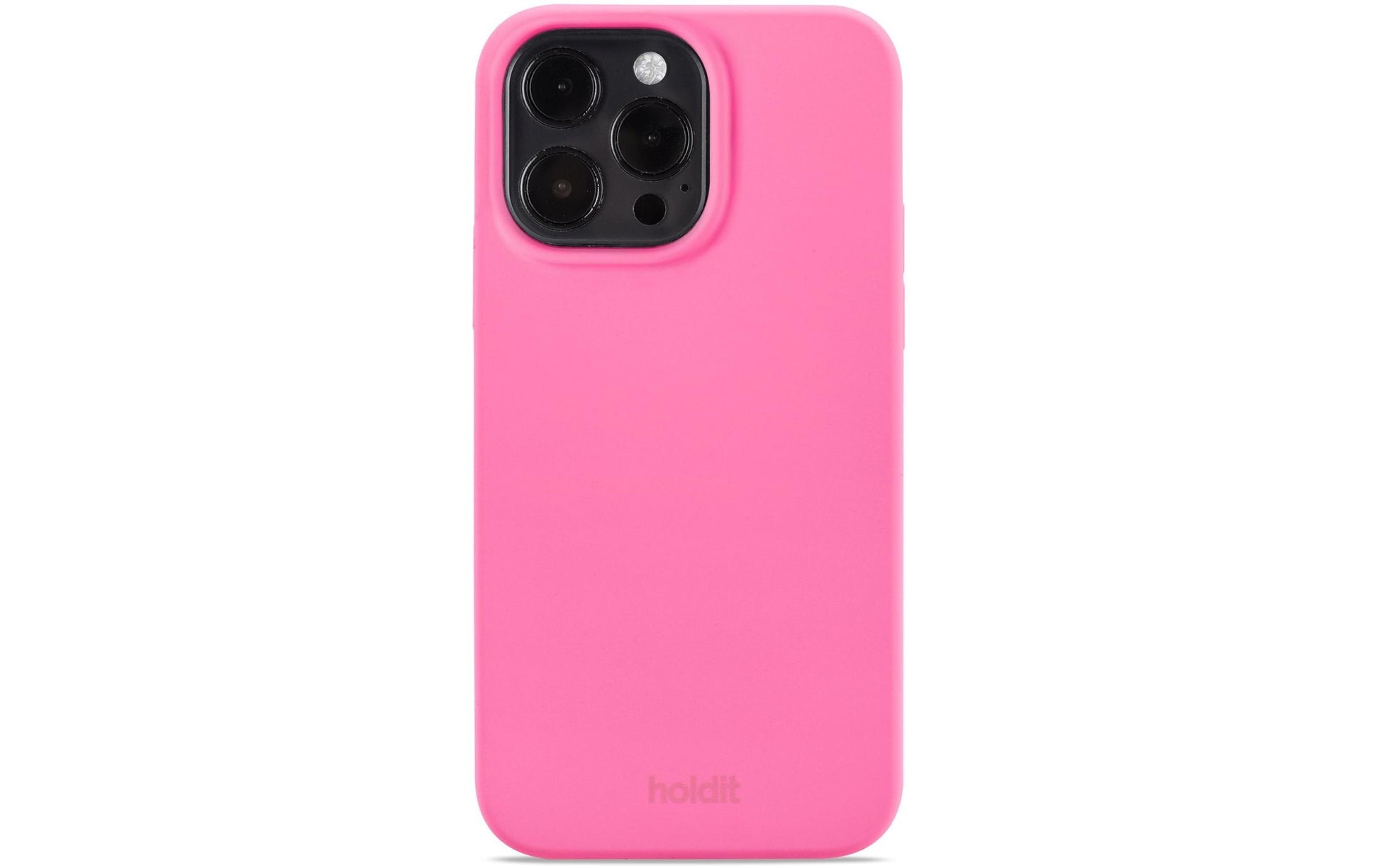 HoldIt Backcover – für Apple iPhone 15 Pro Max, Silikon, Pink, Kabelloses Laden