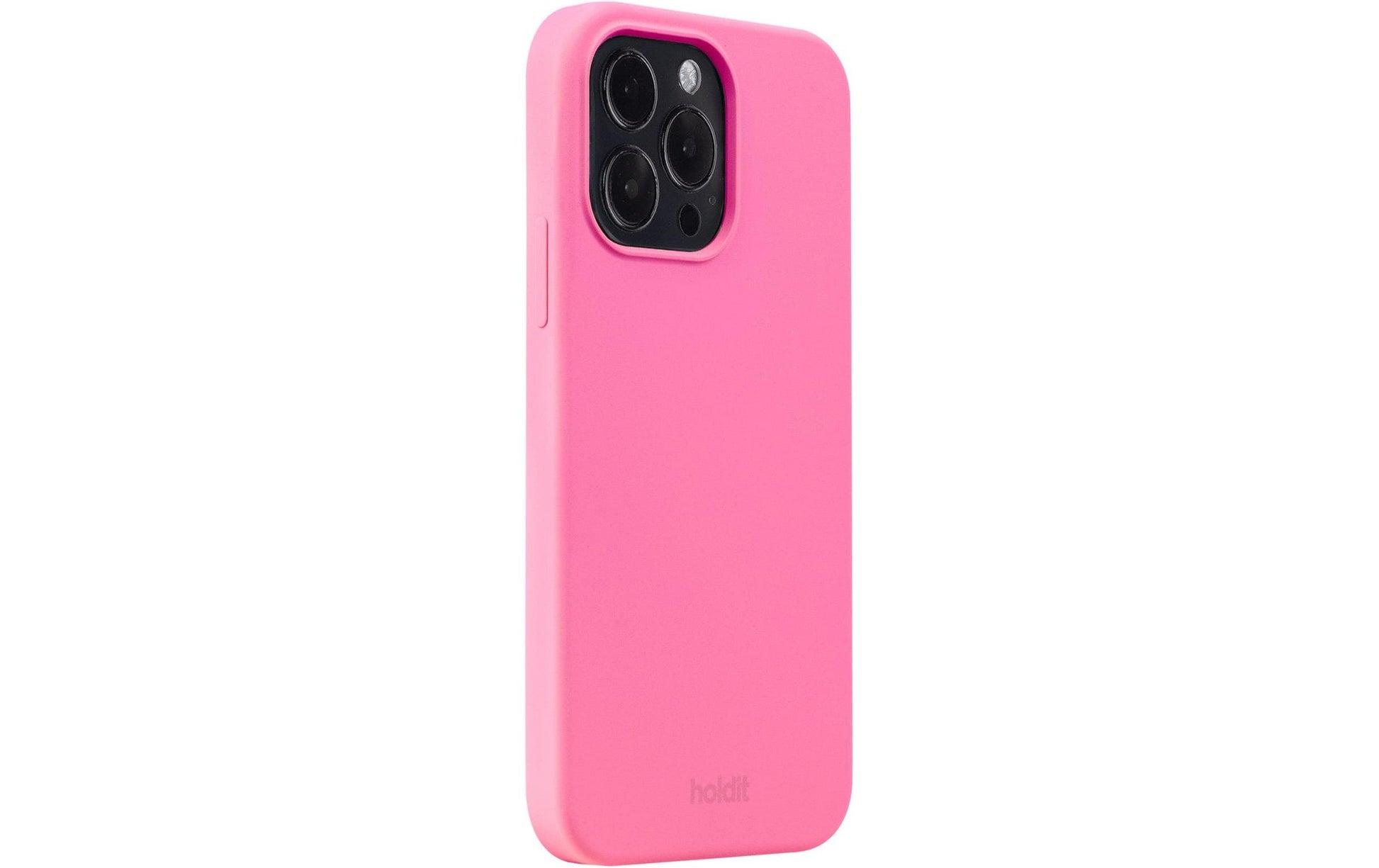 HoldIt Backcover – für Apple iPhone 15 Pro Max, Silikon, Pink, Kabelloses Laden
