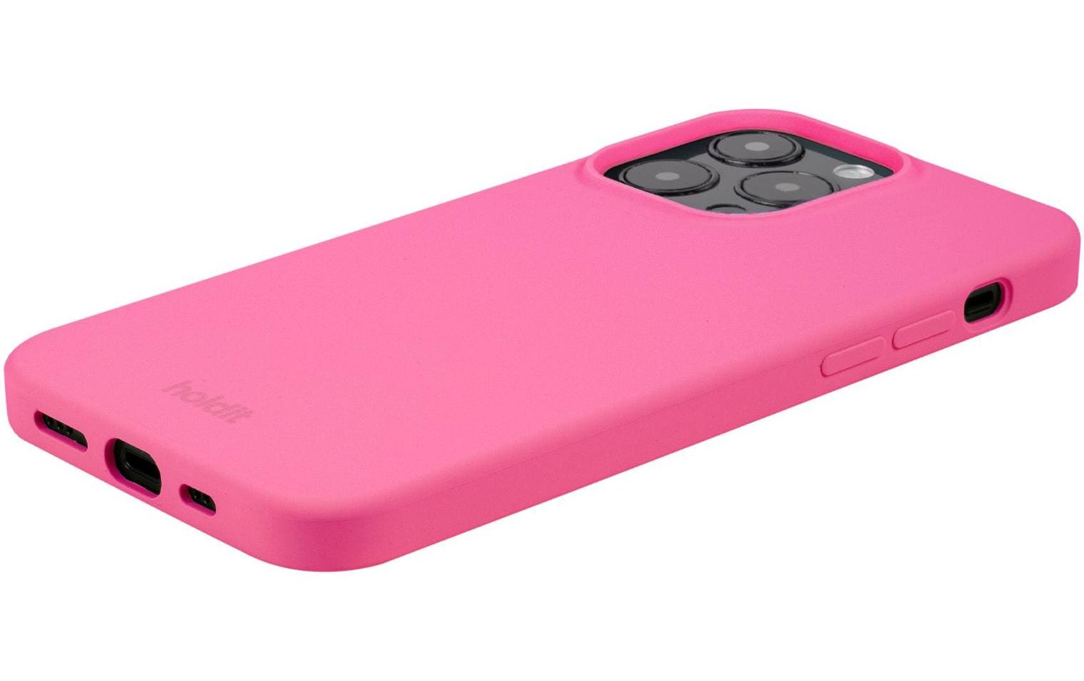 HoldIt Backcover – für Apple iPhone 15 Pro Max, Silikon, Pink, Kabelloses Laden