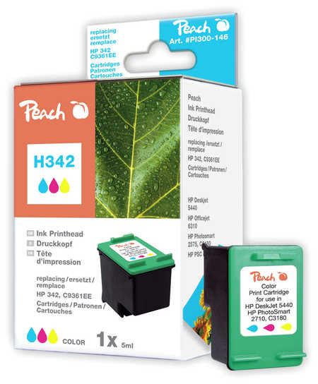 Peach 342 Magenta Tintenpatrone (Kompatibel) – 350 Seiten – für HP DeskJet 5400, PhotoSmart 2500 …
