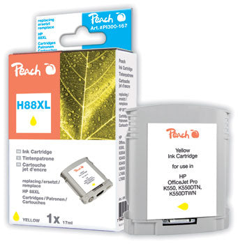 Peach 88XL Gelbe Tintenpatrone (Kompatibel) – 1'775 Seiten – für HP OfficeJet Pro K5400/K550…