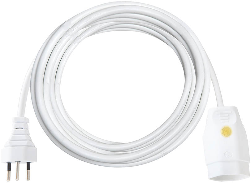 Brennenstuhl Verlängerungskabel, T12–T13, 3 m, 1 mm², Kinderschutz, Funktionsleuchte – Weiss