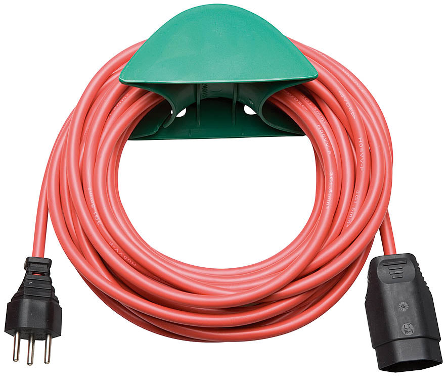 Brennenstuhl Verlängerungskabel T12–T13, 10 m, 1,5 mm², Kinderschutz – Rot