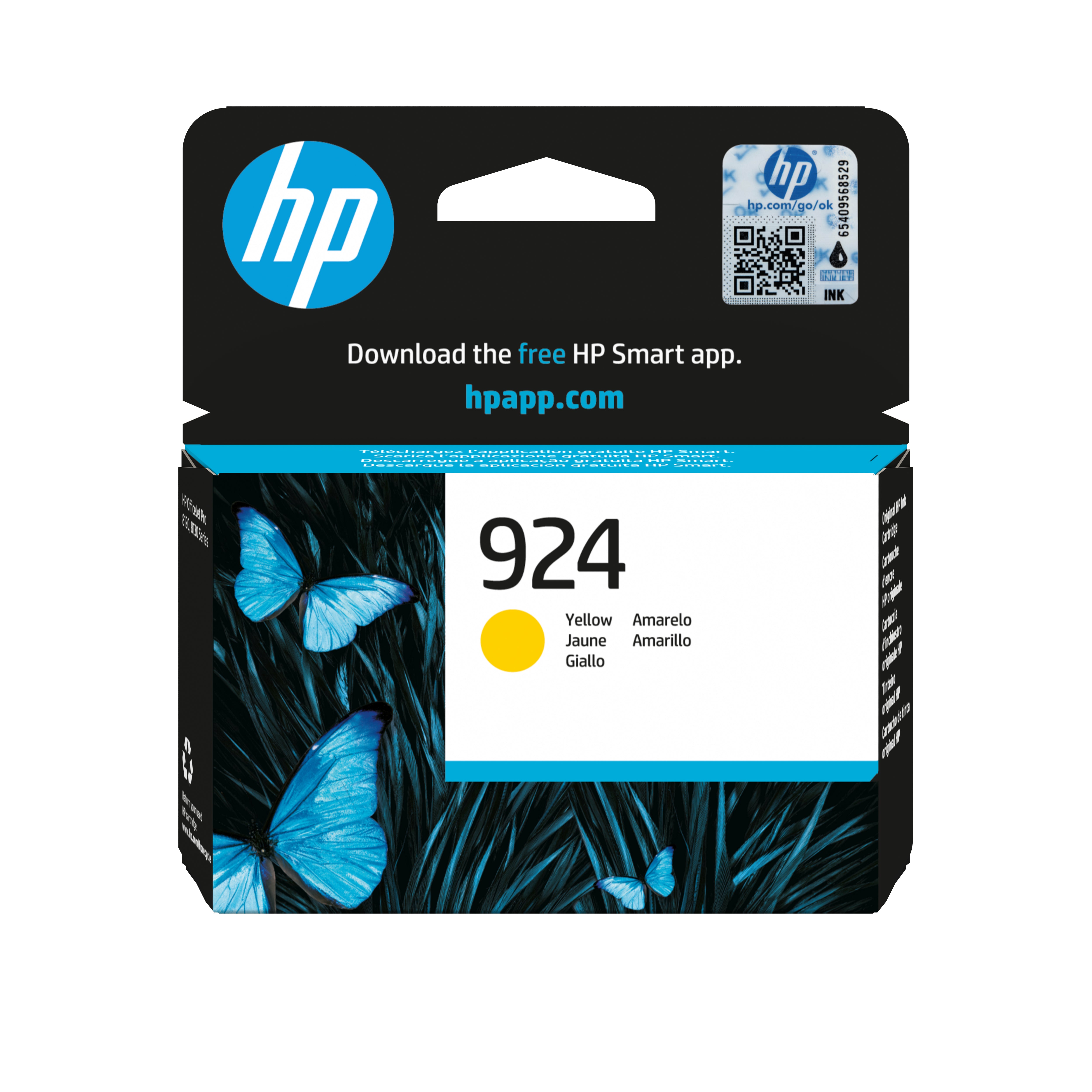 HP 924 Gelb Tintenpatrone (Original) – 400 Seiten – für HP OfficeJet Pro 8120e/8130e/8135e …