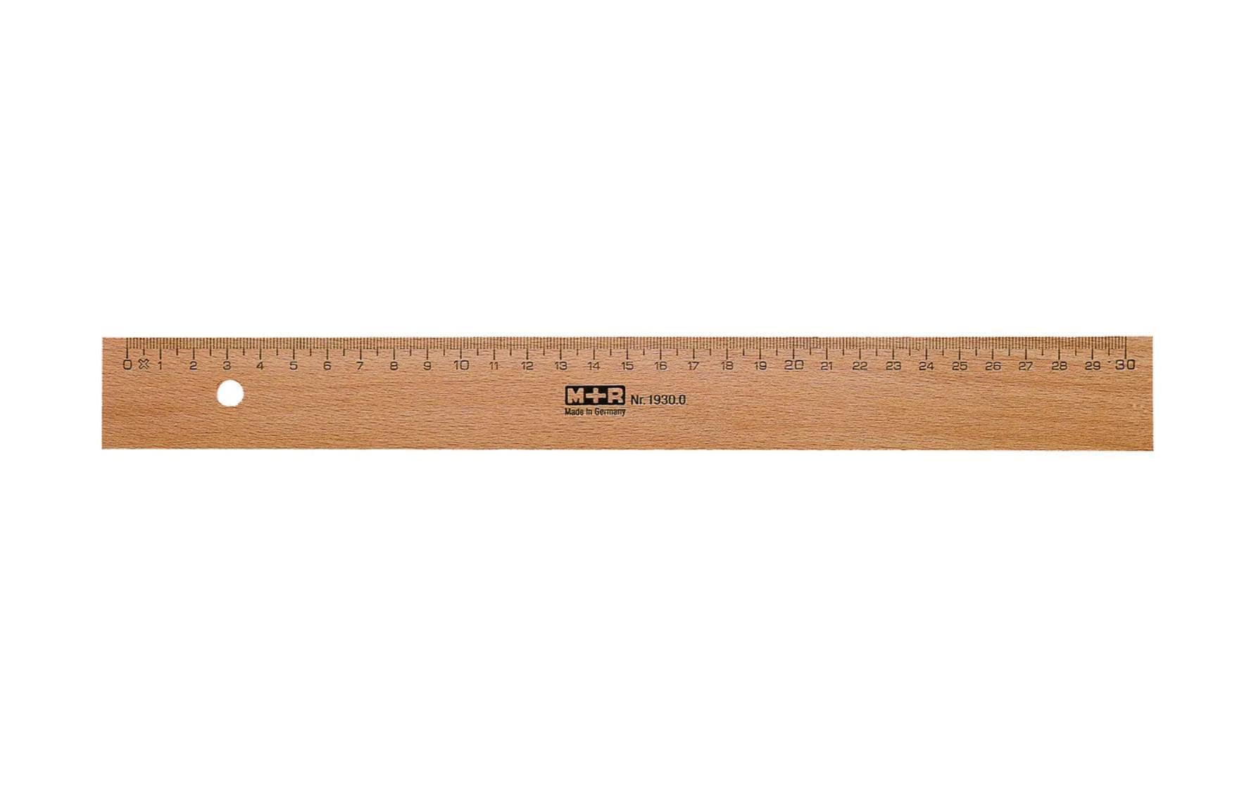 Möbius+Ruppert Lineal – Holz – 30 cm – Facette