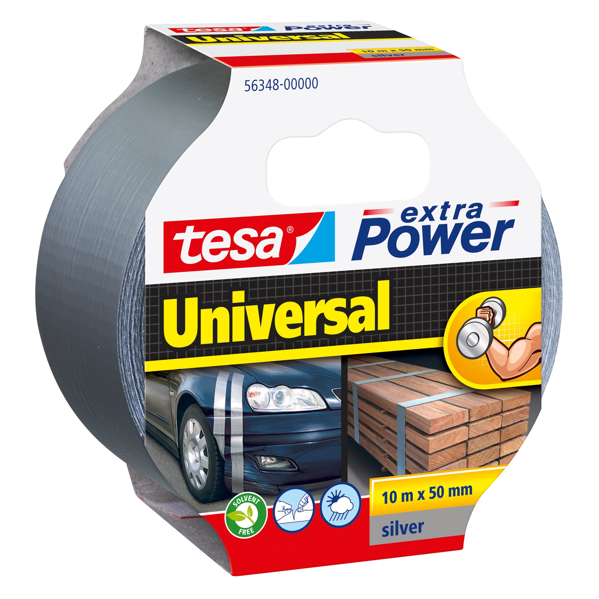 TESA Reparaturband – 50 mm × 10 m, grau, Innen- & Aussenbereich