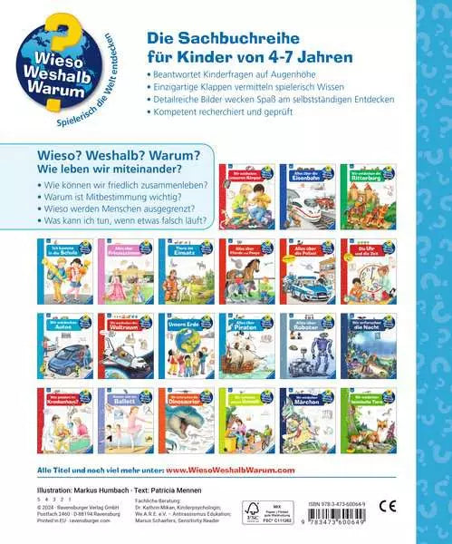 Ravensburger Buch – Wieso? Weshalb? Warum?: Wie leben wir miteinander?, Spiralbindung, 16 Seiten, 4–7 Jahre