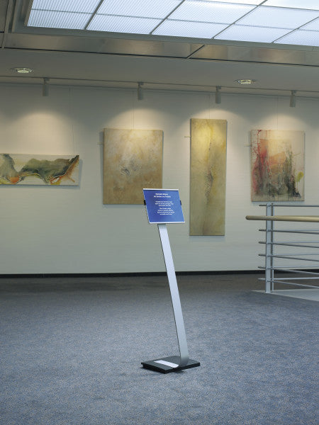 Durable Bodenständer Info Sign – für A4, transparent, Acryl/Aluminium