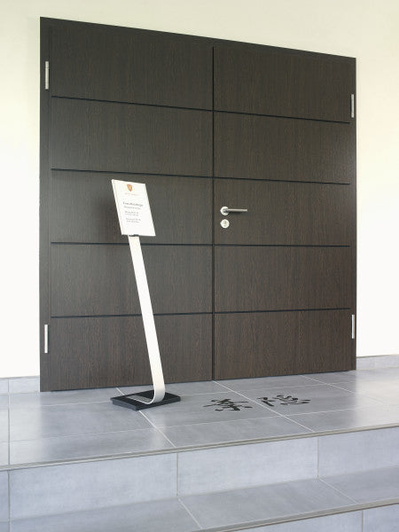 Durable Bodenständer Info Sign – für A4, transparent, Acryl/Aluminium