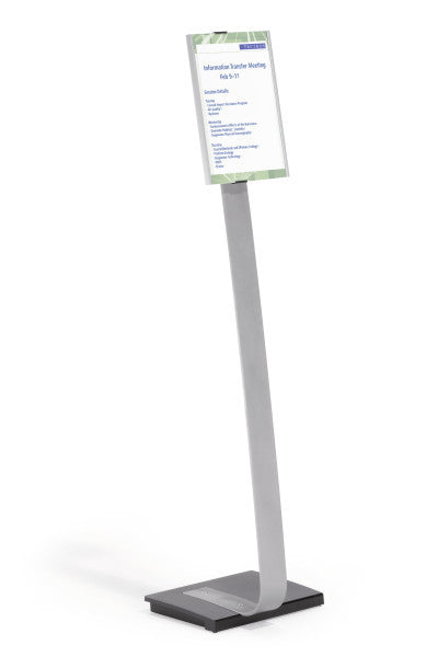 Durable Bodenständer Info Sign – für A4, transparent, Acryl/Aluminium