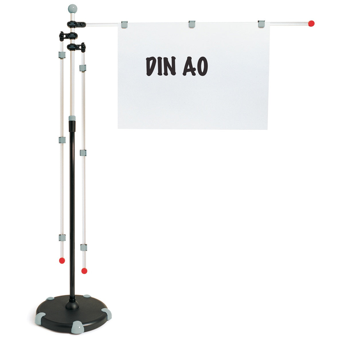 MAUL Planhalter – für A0 hoch/quer, mit Rollen, schwarz, Metall/Kunststoff