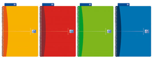 Elba Spiralheft – A4 – liniert – 90 Seiten – 90 g/m² – Spiralbindung, mehrfarbig