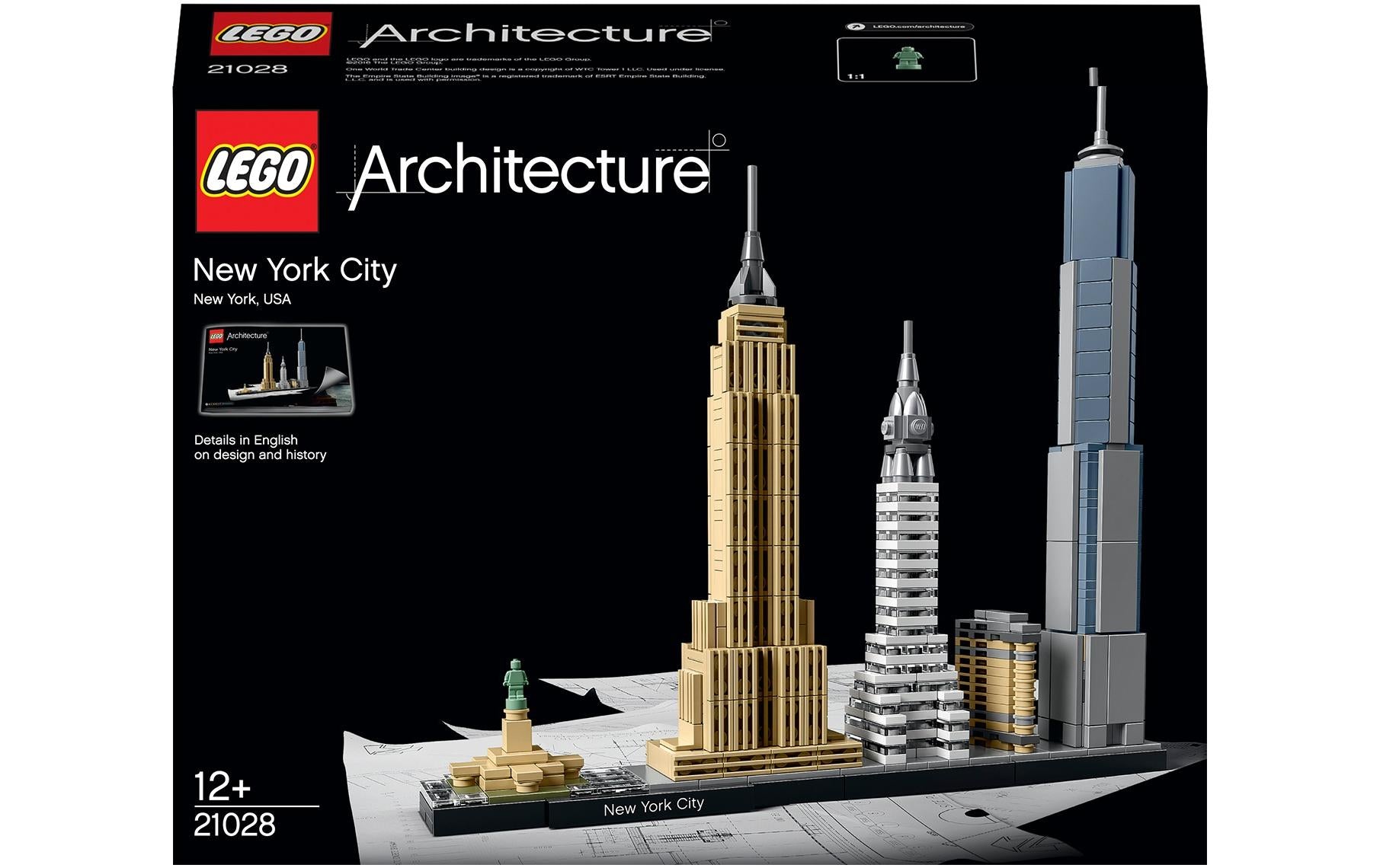 LEGO Architektur New York City 3D-Puzzle – 598-teilig – ab 12 Jahren