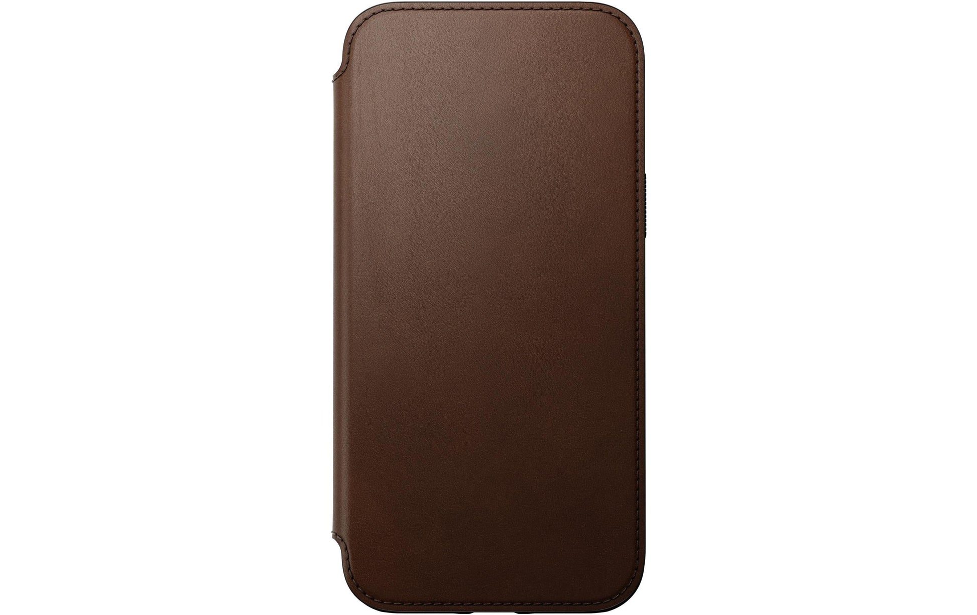Nomad Moderne Wallethülle – für Apple iPhone 14 Plus, 3 Kartenfächer, Leder, Rost