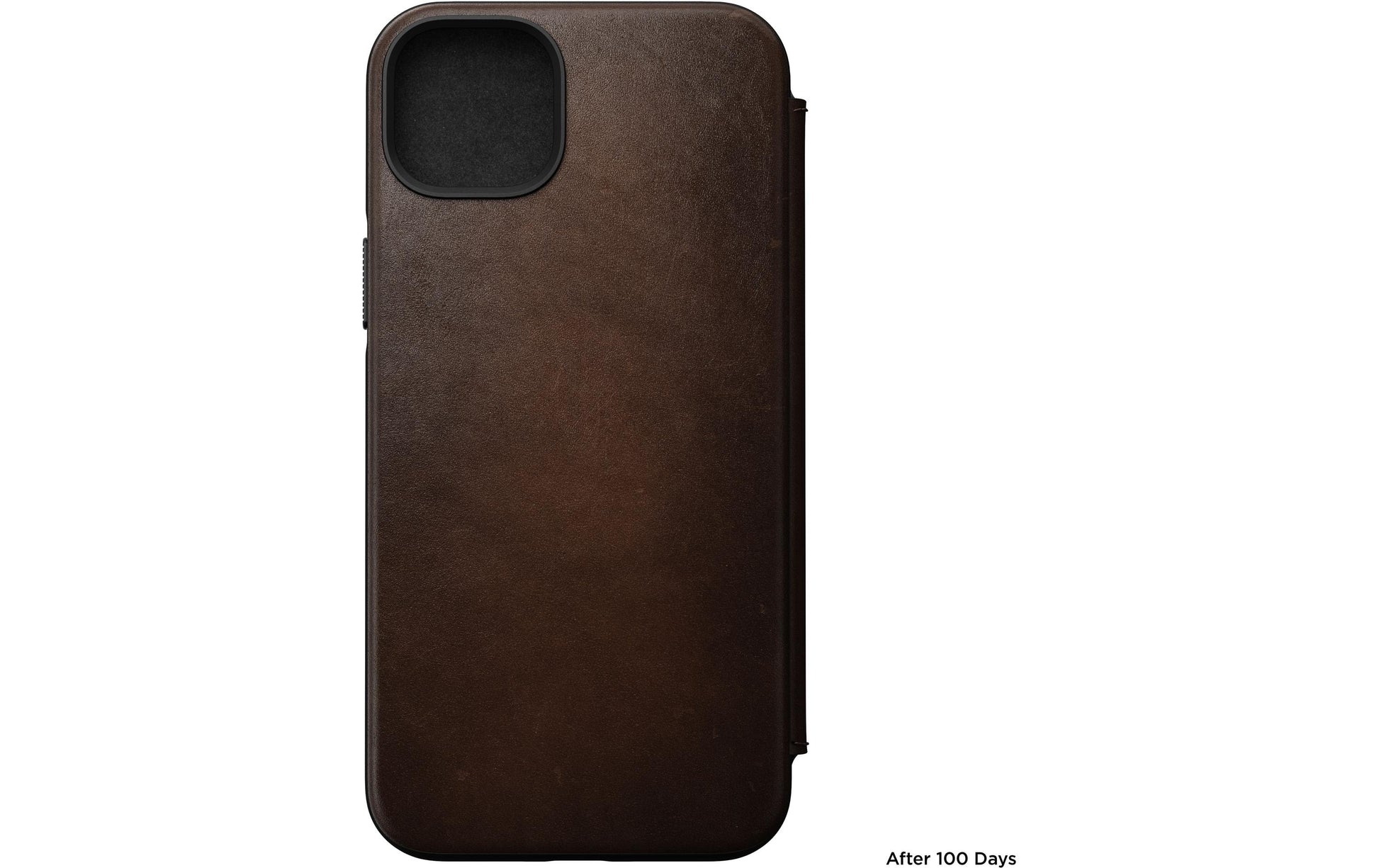 Nomad Moderne Wallethülle – für Apple iPhone 14 Plus, 3 Kartenfächer, Leder, Rost