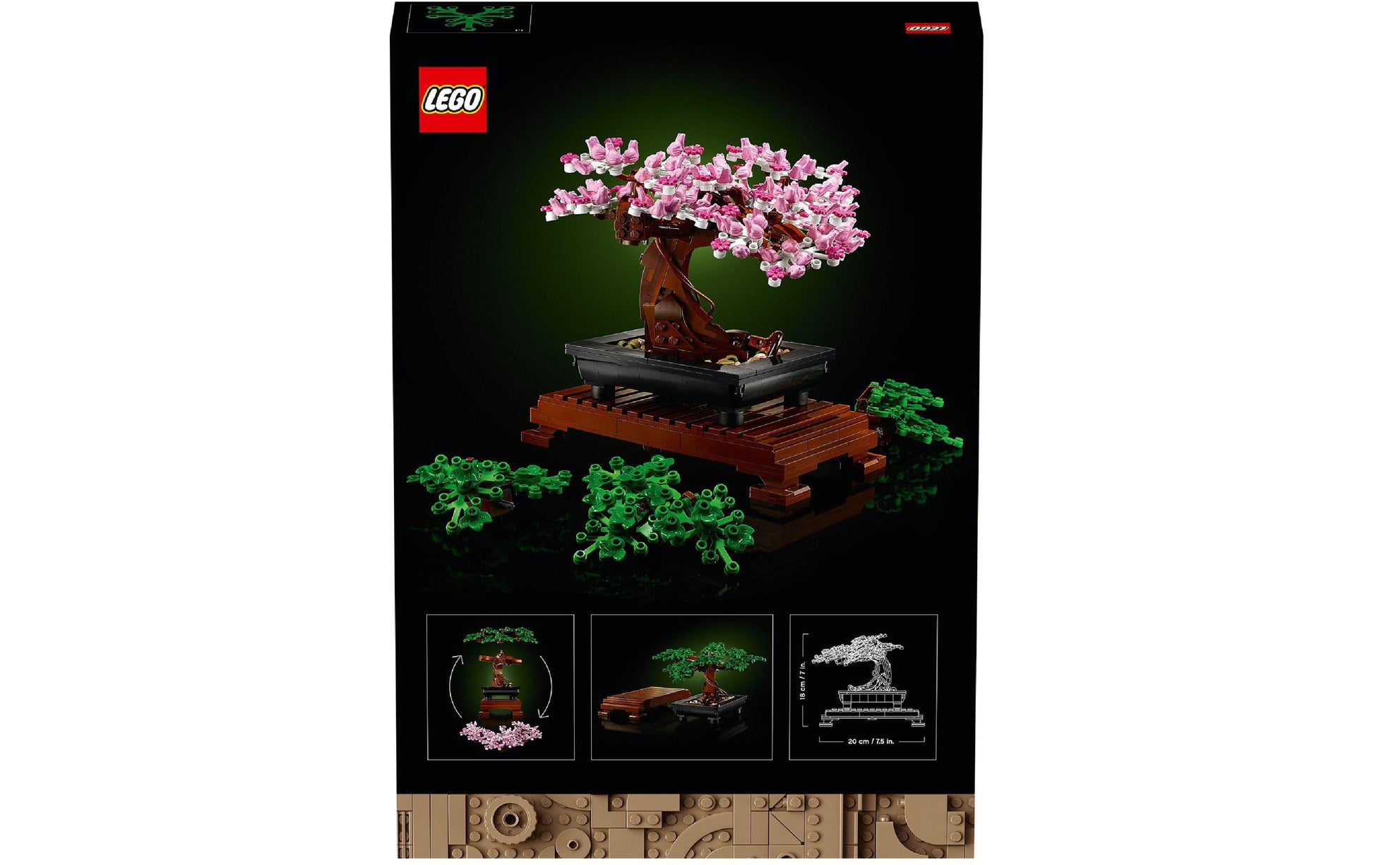 LEGO Creator Expert Bonsai Baum Bausatz – Icons – 878-teilig – 20 × 18 × 21 cm – ab 18 J.