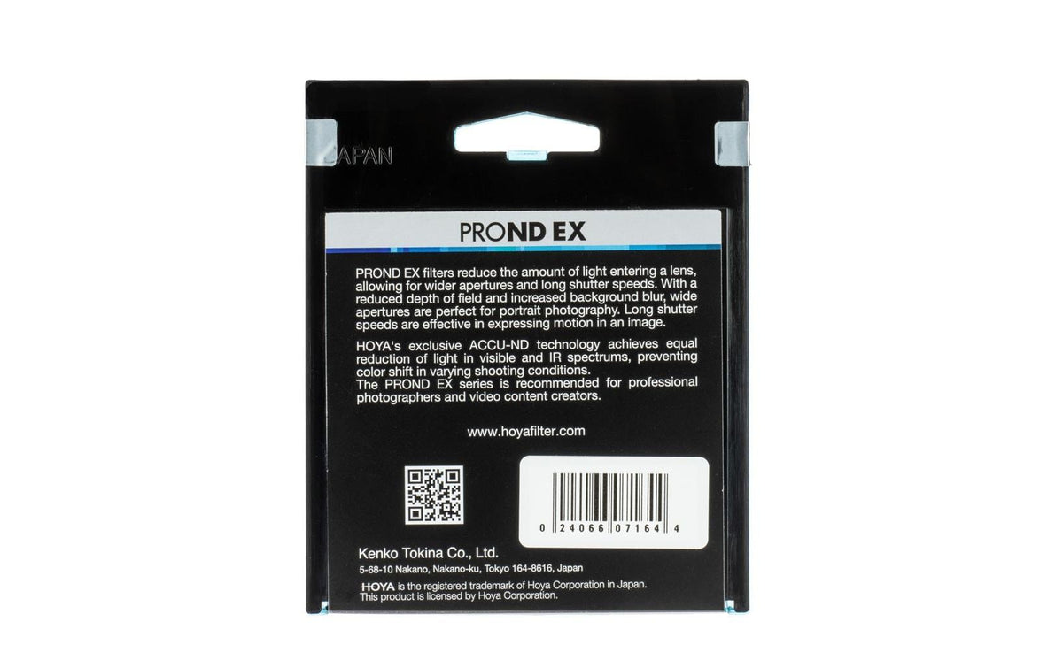 Hoya PRO ND EX 1000 Graufilter ND1000 – 10 Blenden, optische Dichte 3 – Aluminium – für 58 mm
