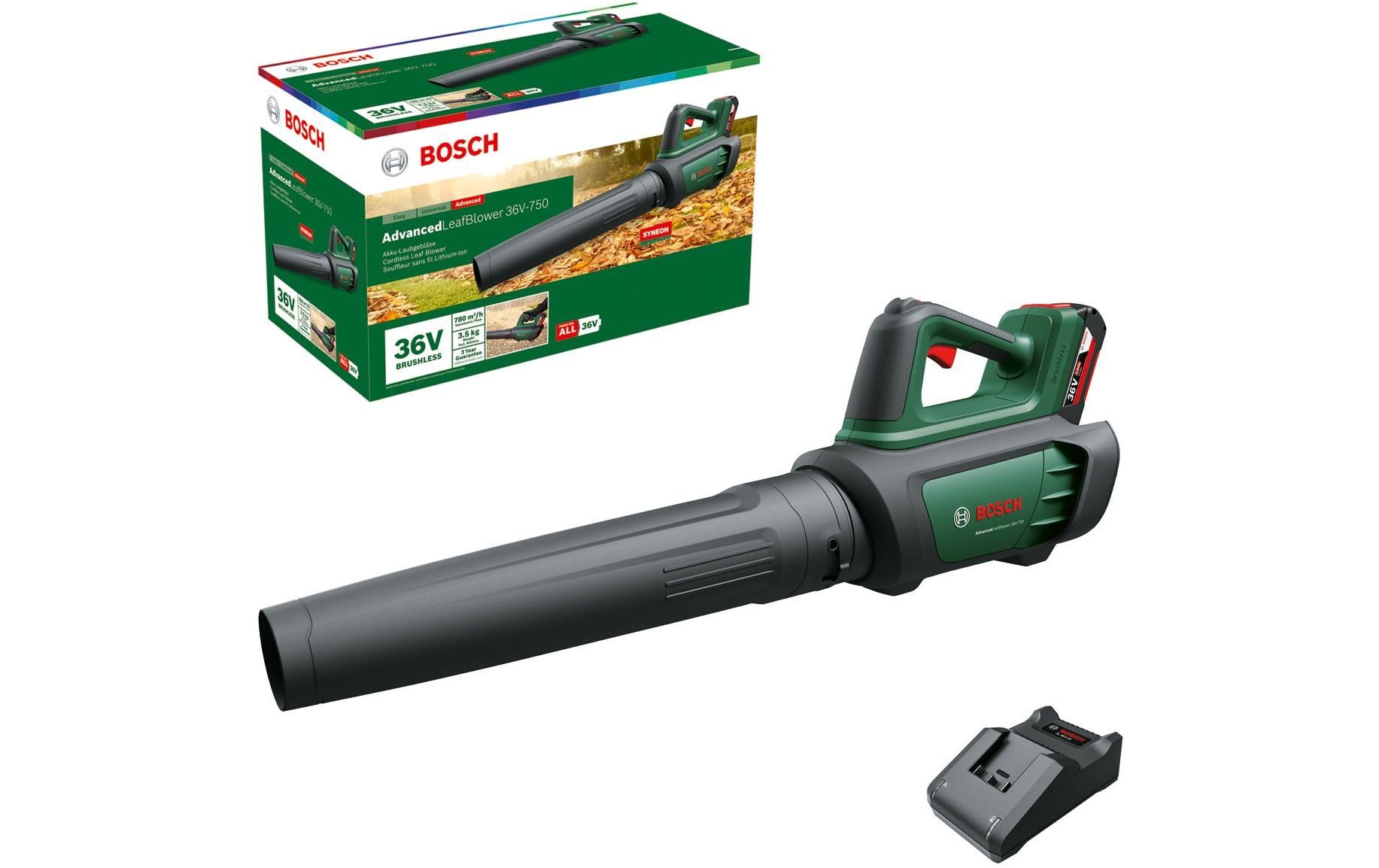 Bosch AdvancedLeafBlower 36V-750 Laubbläser – 36 V – 1×2,0 Ah & Ladegerät – POWER FOR ALL