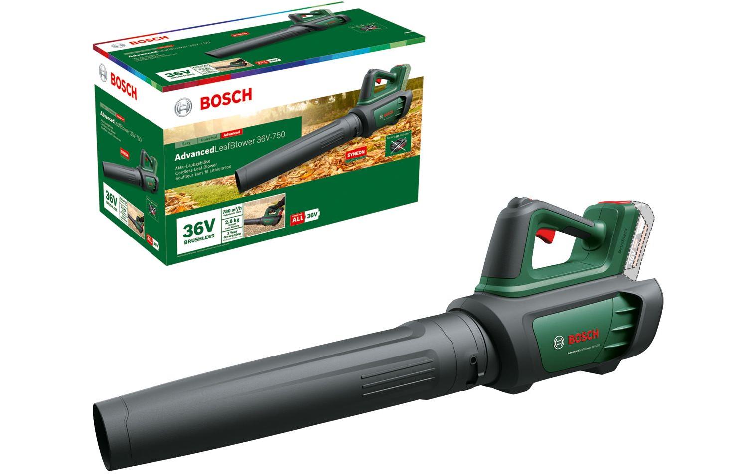 Bosch AdvancedLeafBlower 36V-750 Akku-Laubbläser – 36 V – Luftstrom 200 km/h – Solo – POWER FOR ALL