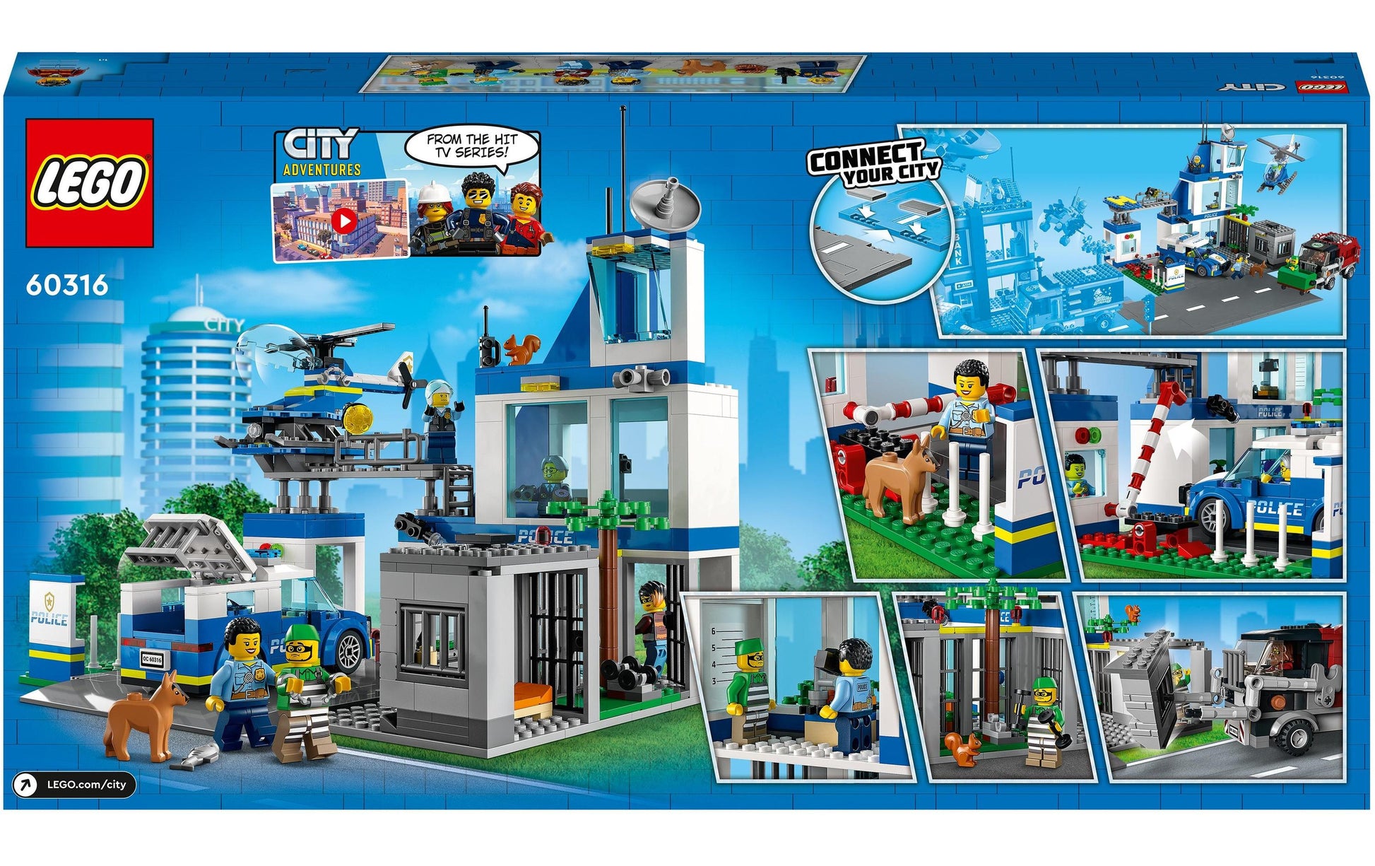 LEGO City Polizeistation Set – 668-teilig – 28 × 27 × 24 cm – ab 6 Jahren