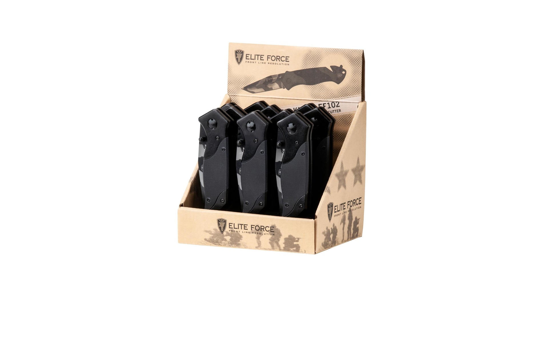 Walther Elite Force EF102 – Klappmesser 83 mm, Liner-Lock, Glasbrecher, Seil- & Gurtschneider, Schwarz