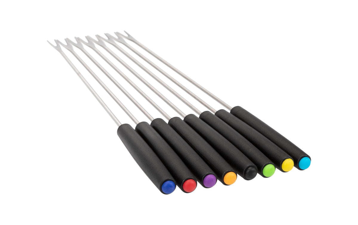 Furber. Furber Fondue-Set – Edelstahl, 1,8 l, 8 Gabeln, elektrisch – schwarz/silber