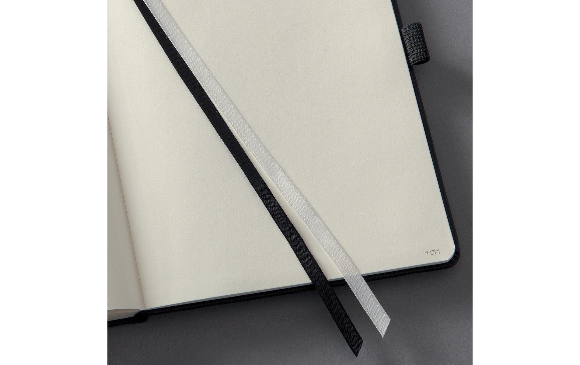 Sigel Notizbuch, 213 × 295 mm, blanko, Fadenheftung, 194 Seiten, 80 g/m² – schwarz