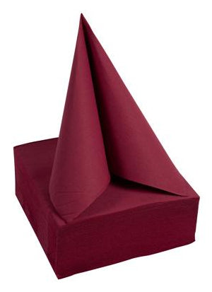PRONAPPE Servietten – Bordeaux – 38 × 38 cm, 2-lagig – 40 Stück