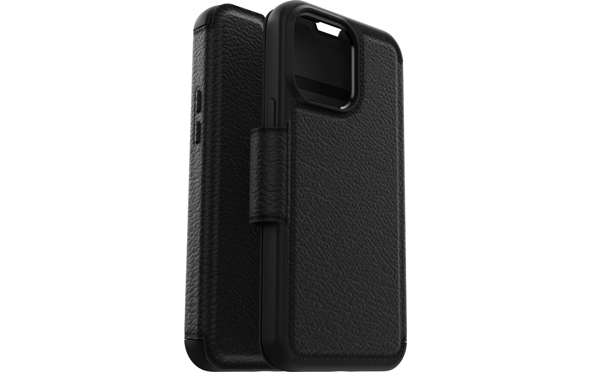 OtterBox Strada Folio – für Apple iPhone 14 Pro Max, Leder, Schwarz, mit Kartenfach, sturzdämpfend