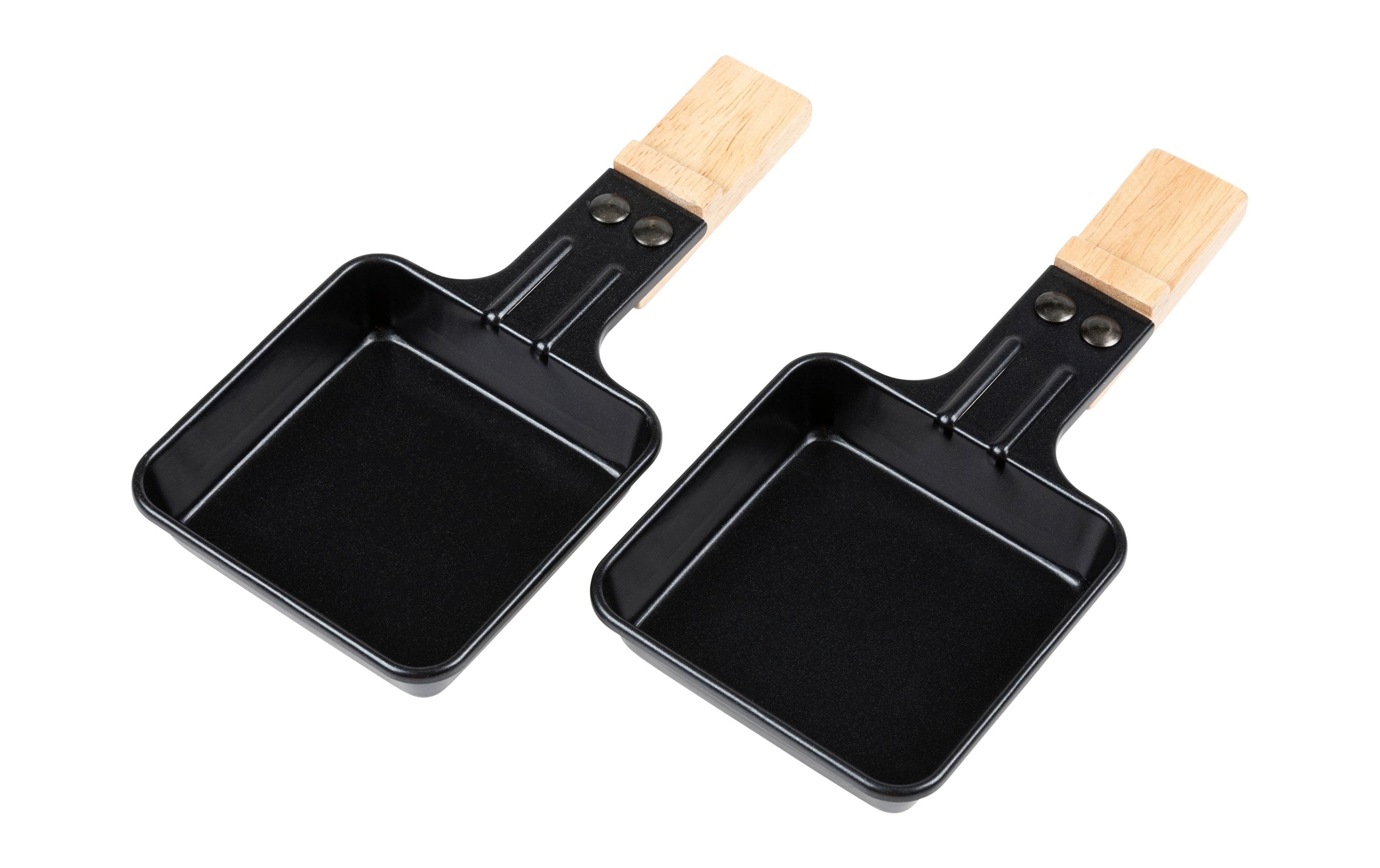 Furber Raclette-Pfännchen – 18,5 × 9 × 2 cm, Schwarz – für Raclette-Grills (z. B. F00793/4/5/6), 2 Stk.
