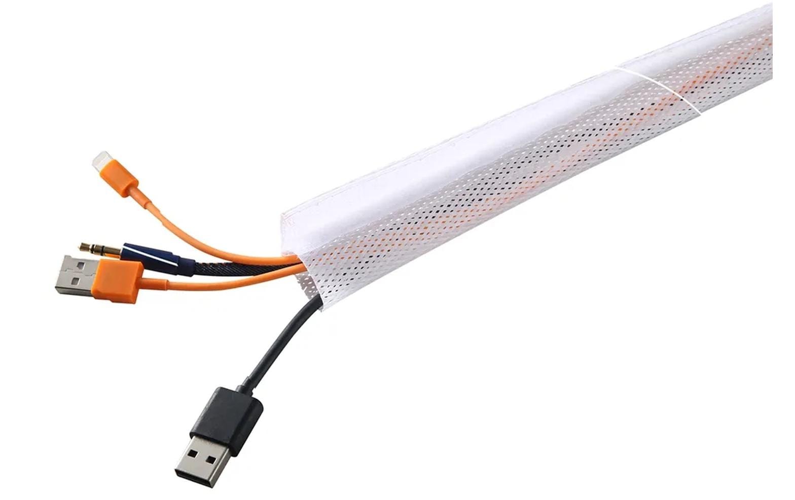 Neomounts Kabelschlauch – Ø 85 mm – 2 m – Kunststoff – Weiss, einstellbar, 1 Stk.