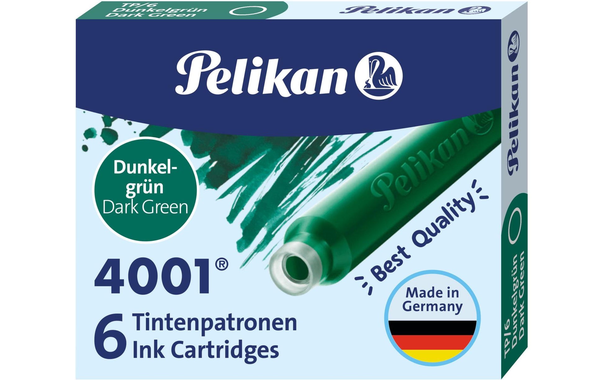 Pelikan Tintenpatronen 4001 – Dunkelgrün, Geruchsarm