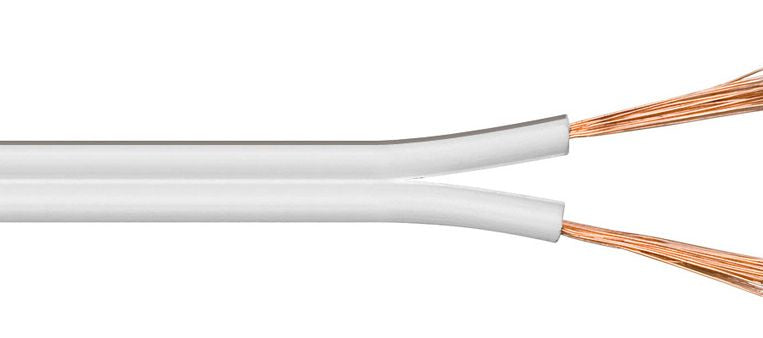 Microconnect Speakon-Lautsprecherkabel (NL2/NL4) – 100 m, 2×1,5 mm², Weiss