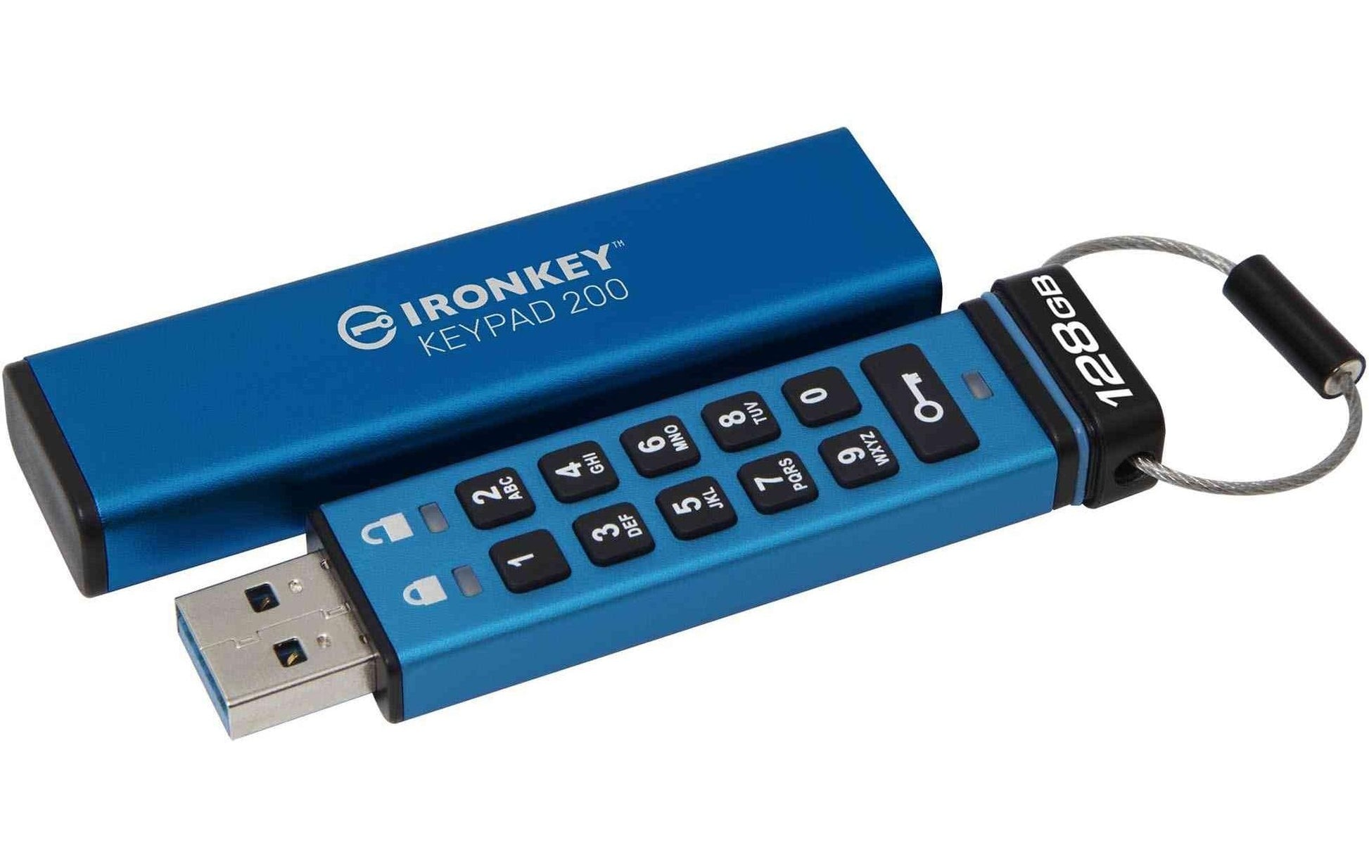 Kingston Technology Kingston IronKey KEYPAD200 USB-Stick – 128 GB, AES-256, FIPS 140-3 Level 3 (ausstehend)