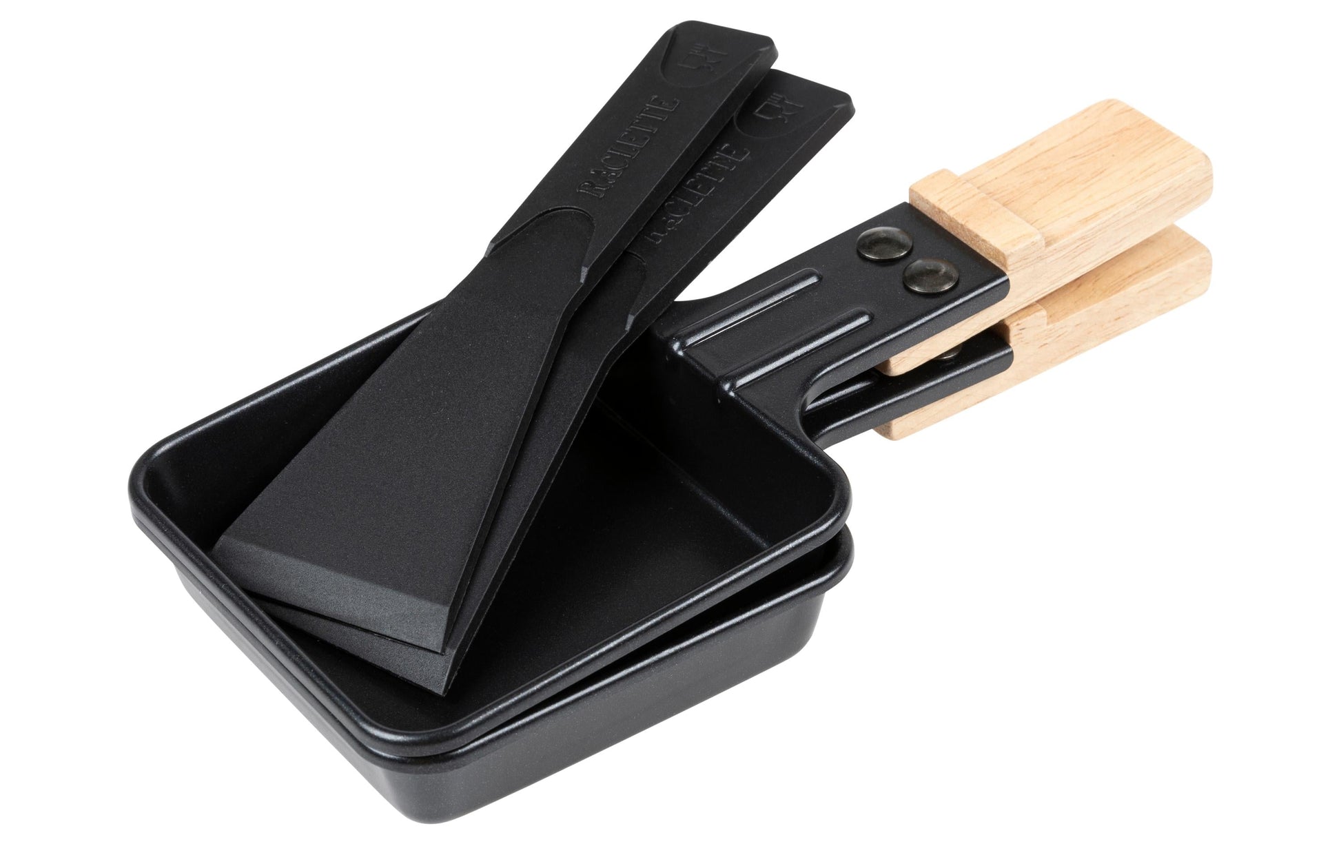 Furber. Furber Raclette-Grill Festa – 4 Personen, Steinplatte, 650 W – Schwarz/Marmor/Holz
