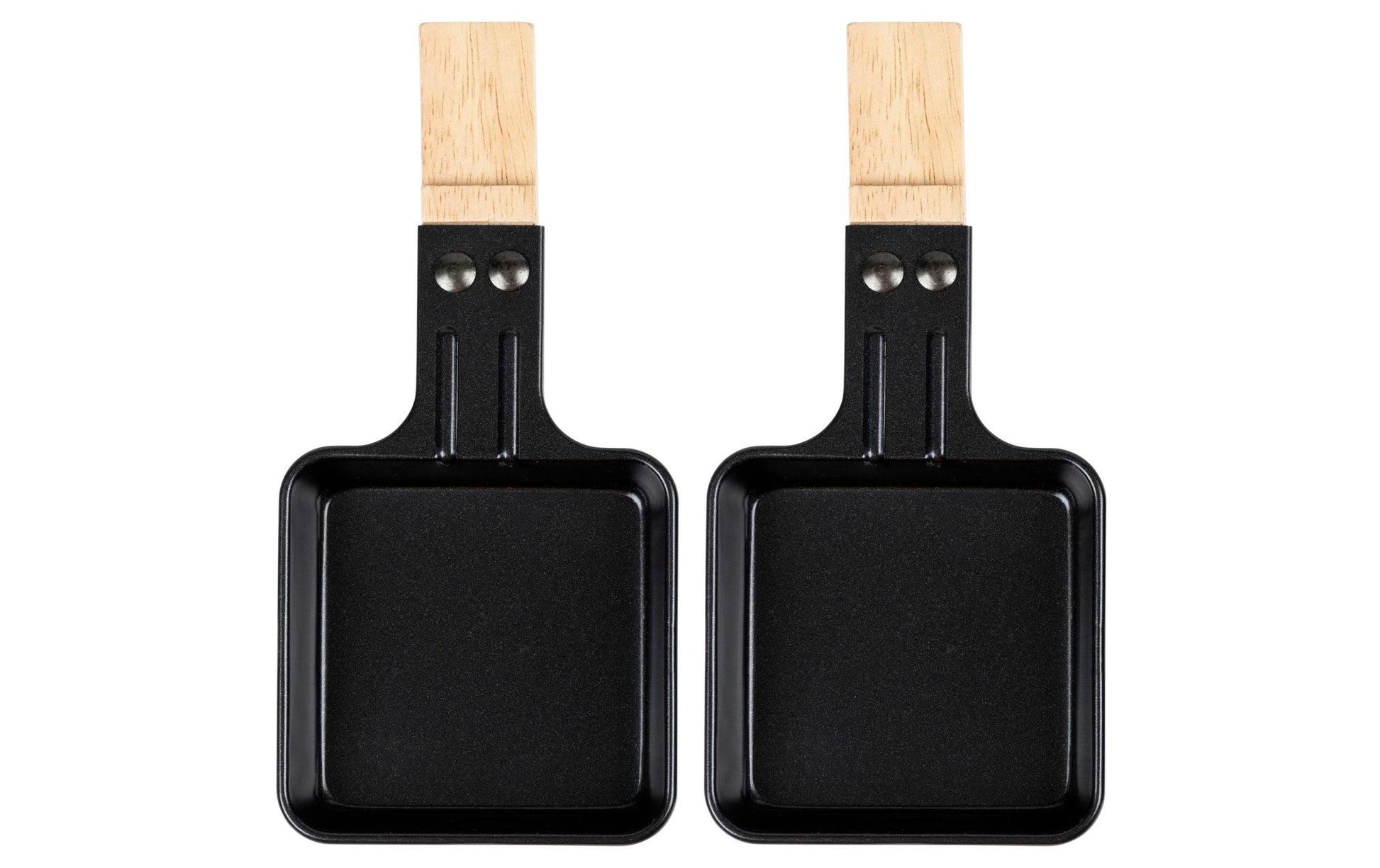 Furber Raclette-Pfännchen – 18,5 × 9 × 2 cm, Schwarz – für Raclette-Grills (z. B. F00793/4/5/6), 2 Stk.