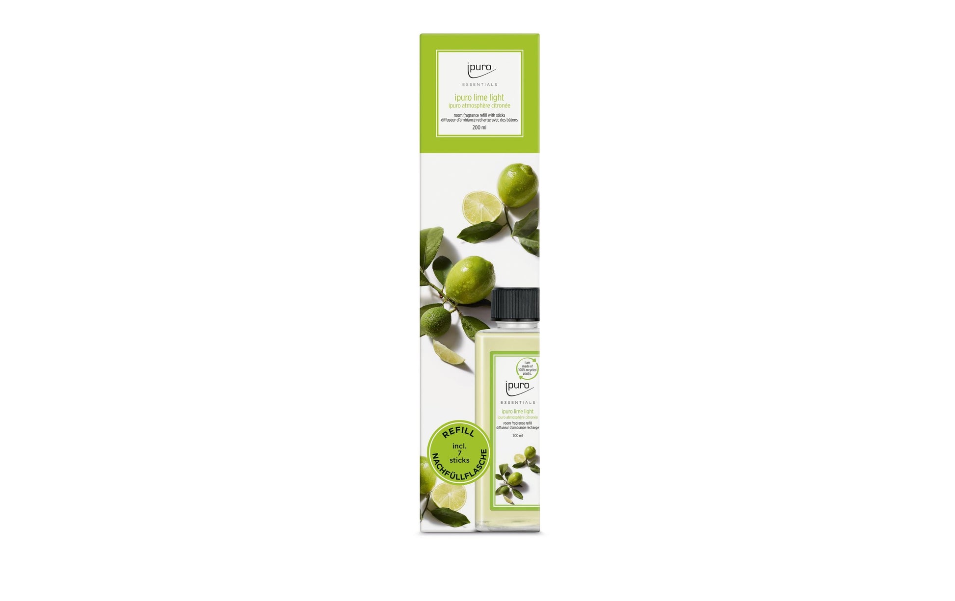 ipuro Nachfüllung für Duftstäbchen, Lime Light, 200 ml