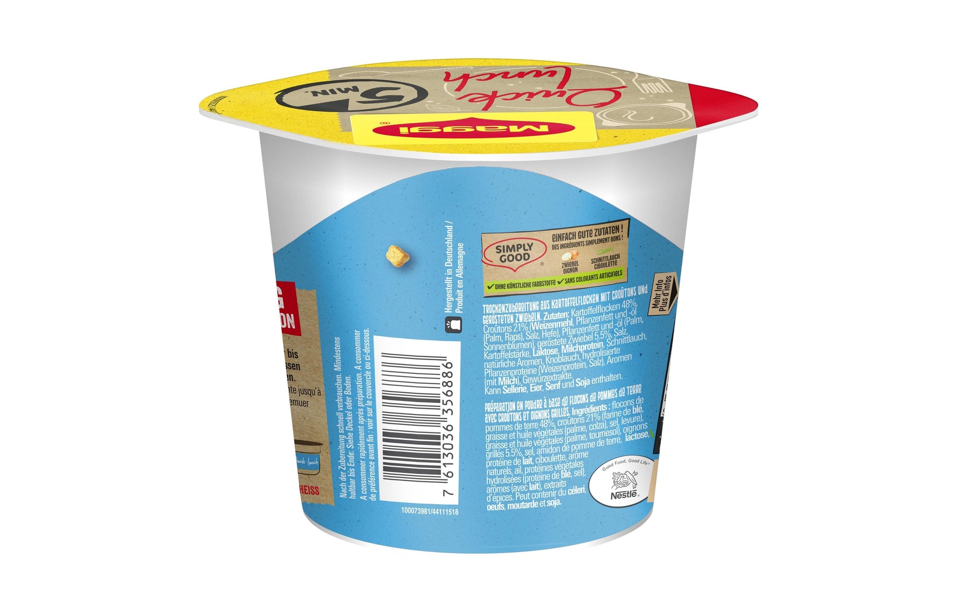 Maggi Quick Lunch Kartoffelgericht Stocki mit Röstzwiebeln, vegetarisch – 3×56 g