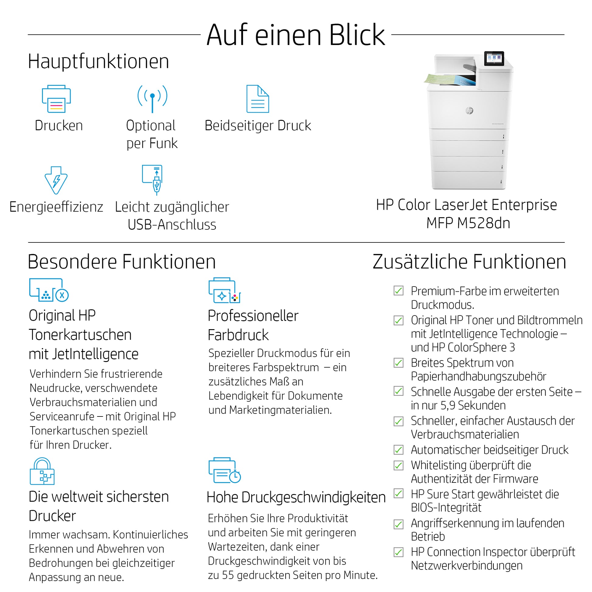 HP LaserJet Enterprise M856dn – Farbe