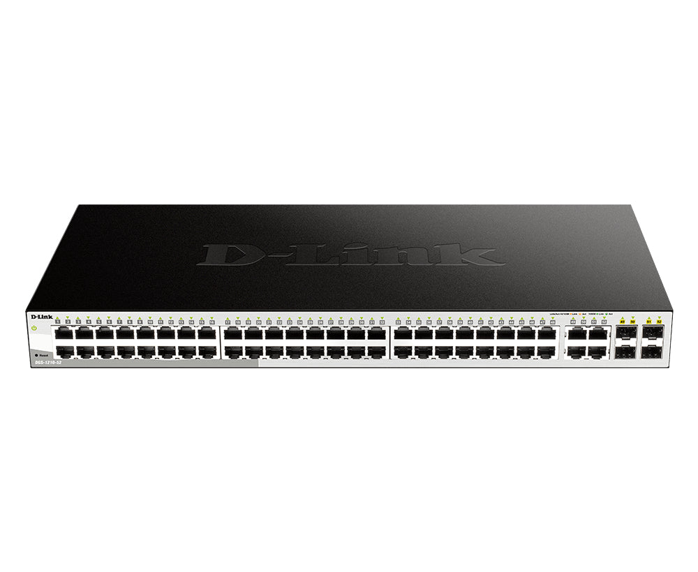D-Link DGS-1210-52 – Managed L2 Switch – 48× 1G, 4× SFP, 19", 1U