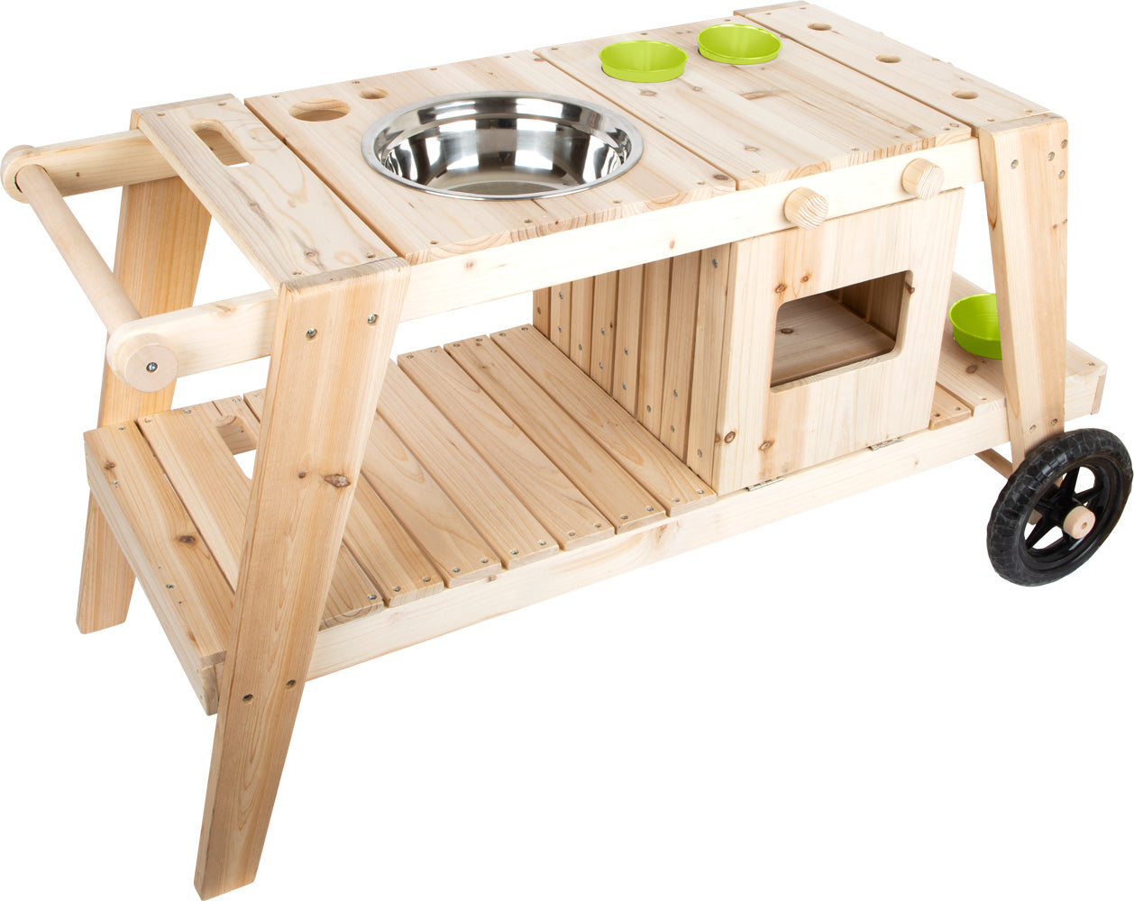 Small foot Matschküche – 104,0 × 54,0 × 59,0 cm – ab 3 J. – Metall, Kunststoff, Gummi, Holz