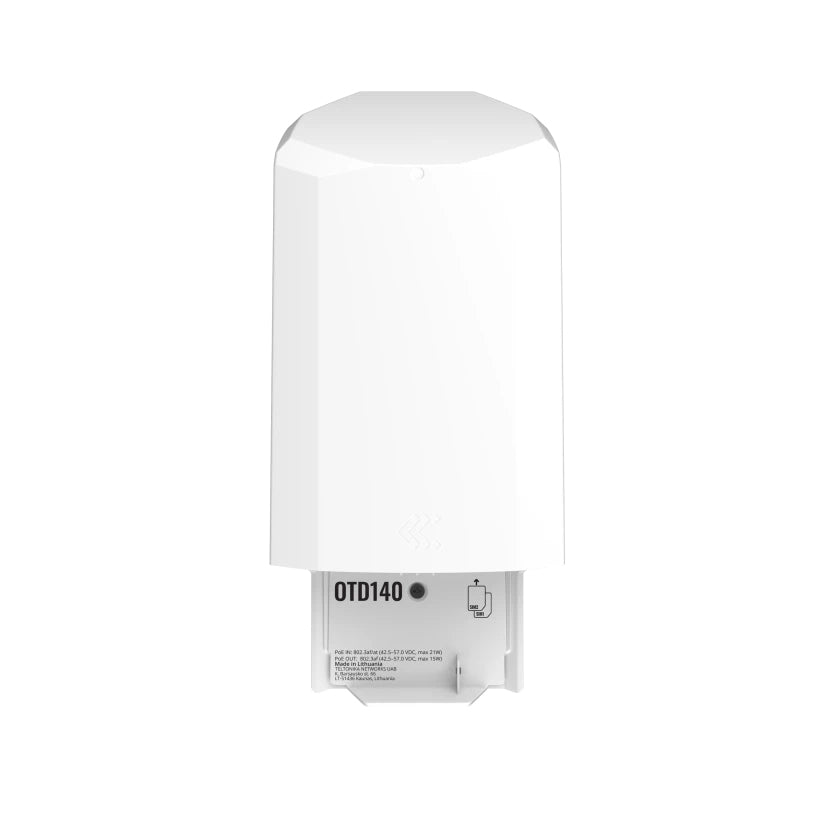 Teltonika OTD140 – 4G/LTE Outdoor-Router, SIM-Slot, 2× Fast Ethernet, PoE, IP55, Weiss