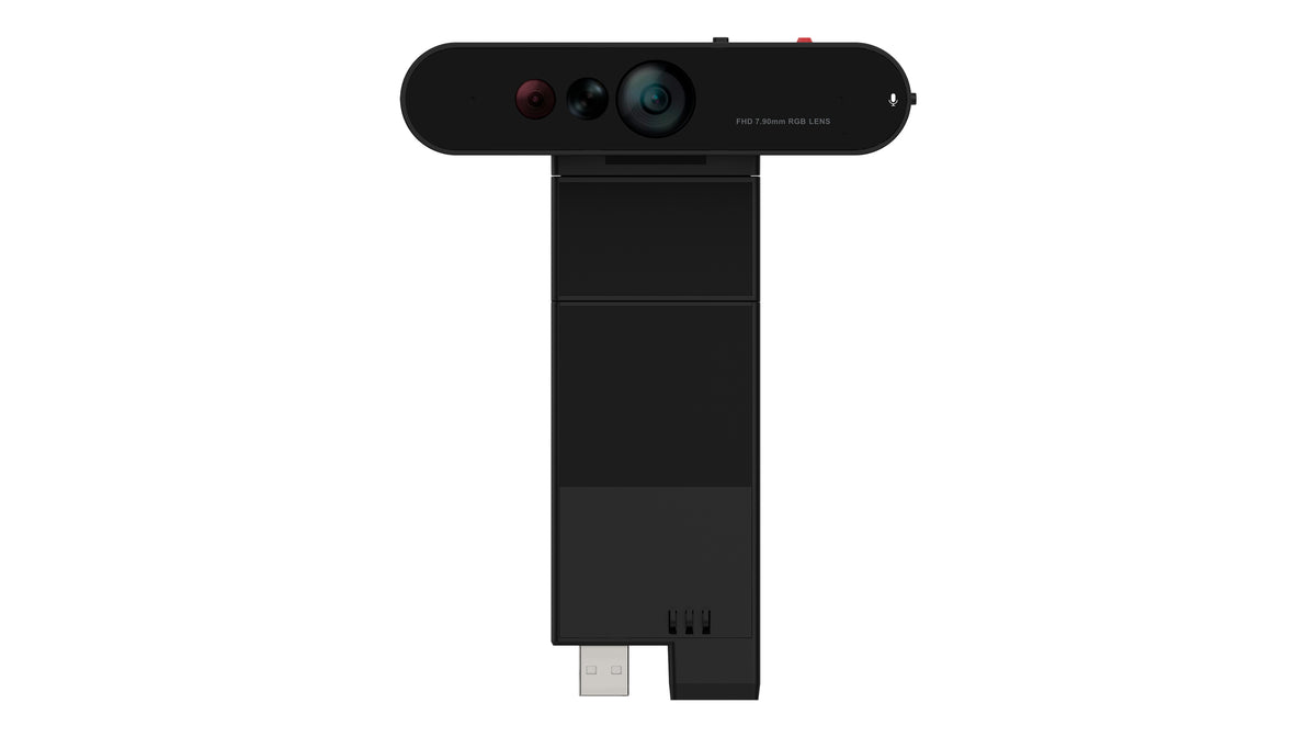 Lenovo MC60 Webcam – Full HD 1080p, 30 fps, Autofokus, USB 2.0, Sichtschutz – Schwarz