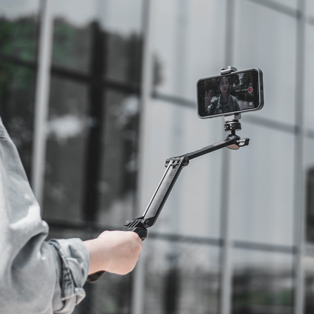 PGYTECH MantisPod Z Mini-Stativ – 3 Beine, Traglast 1 kg, Aluminium/Nylon – für Action-Kameras – Schwarz