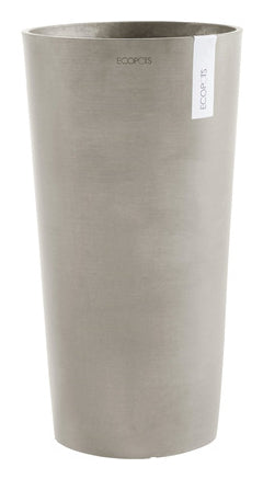 Ecopots Amsterdam High Pflanzkübel – 72,7 l – Kunststoff, Taupe