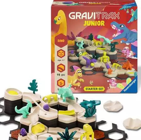 Ravensburger GraviTrax Starter-Set L Spielzeug-Murmelbahn – Dino – 98-teilig – ab 3 Jahren – Kunststoff – FSC