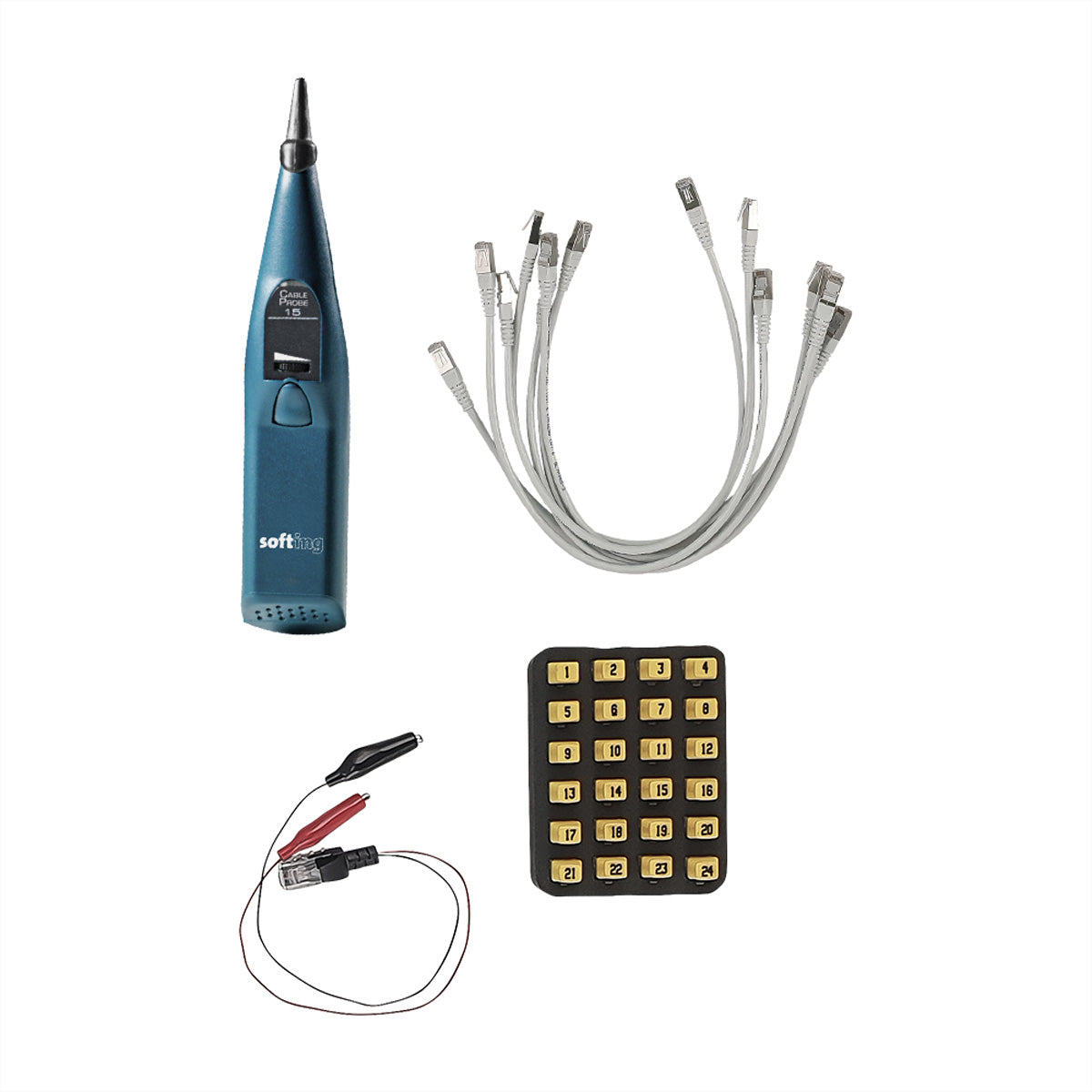 Softing IT Networks Installer Zubehörkit – Netzwerk-Kabeltester – RJ45/Coax F/RJ11, für LinkXpert